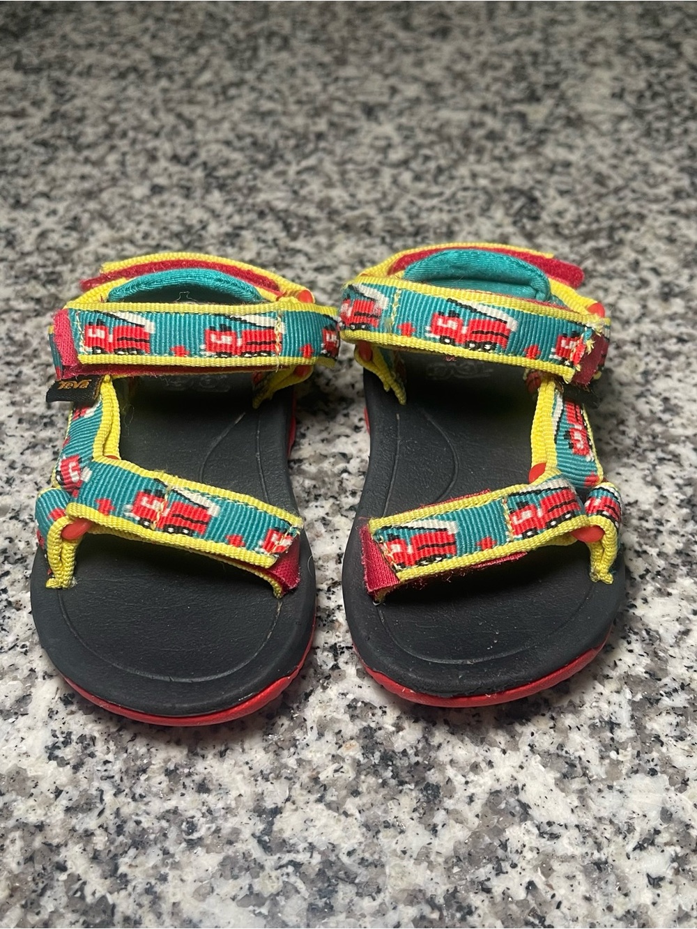 Teva hurricane toddler 4 Red Firetruck Sandals water outdoor